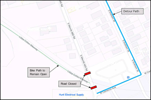 Merritt Mill Road Closure Map