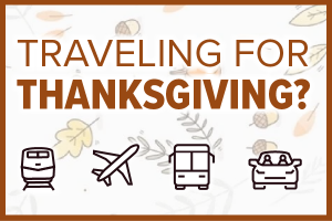Thanksgiving travel options graphic